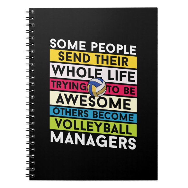 Caderno Espiral Jogador de Voleibol | Gestores de Voleibol (Frente)
