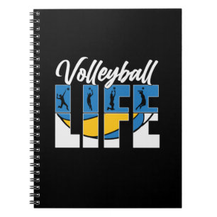 Caderno Espiral Jogador de Voleibol   Vida de voleibol