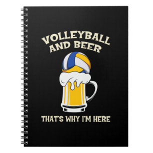 Caderno Espiral Jogador de Voleibol Voleibol E Cerveja