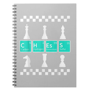 Caderno Espiral Jogador de xadrez Lover Mesa Periódica Homens Pres