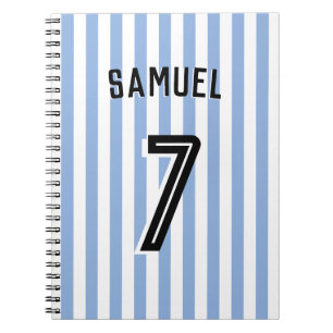 Caderno Espiral Jogador Personalizado e Número do Futebol Boy