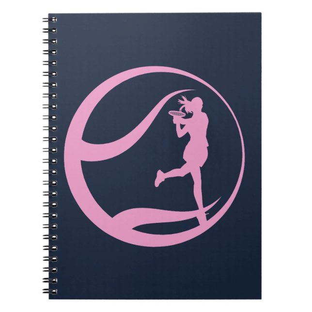 Caderno Espiral Jogadora de Tênis Feminina (Frente)