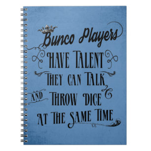 Caderno Espiral Jogadores De Bunco Têm Talento Com Coroa