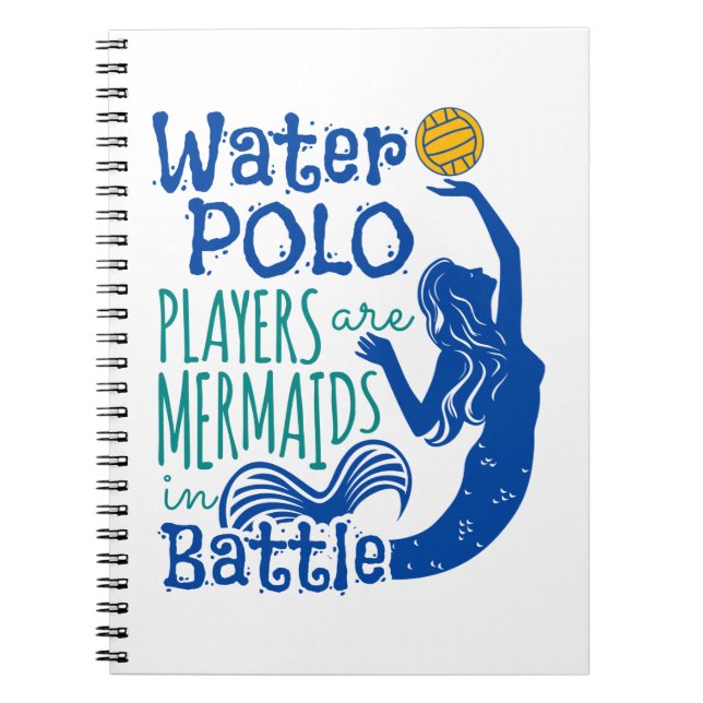 Caderno Espiral Jogadores de Polo Água São Sereias na Batalha (Frente)