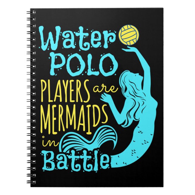 Caderno Espiral Jogadores de Polo Água São Sereias na Batalha (Frente)