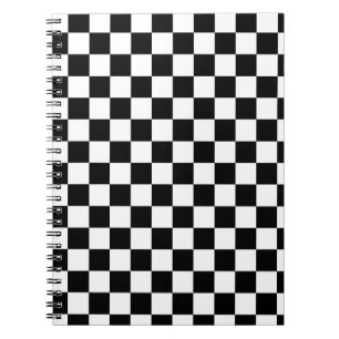Caderno Espiral Jogadores de xadrez preto e branco