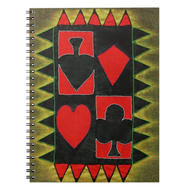Caderno Espiral Jogando cartas (Frente)