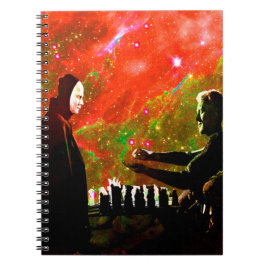 Caderno Espiral Jogando xadrez com a morte