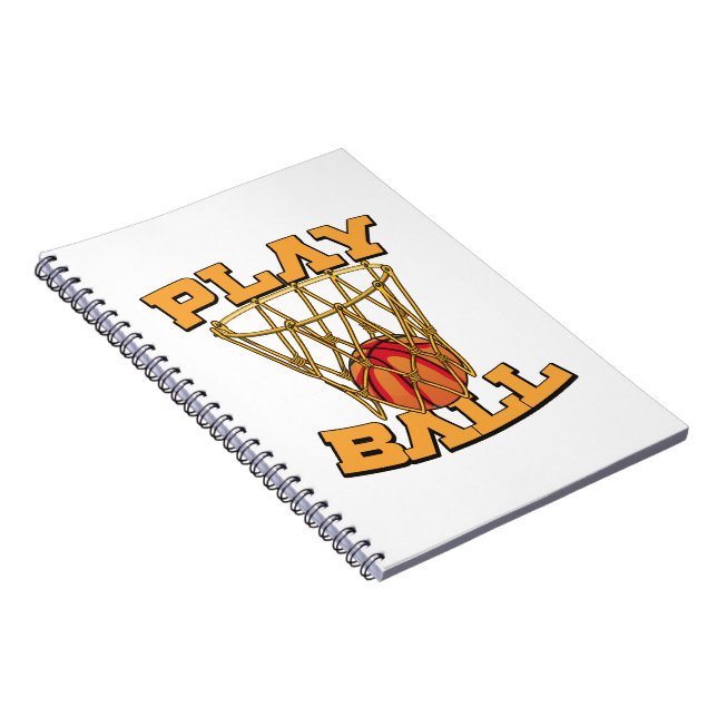 Caderno Espiral Jogar Basquetebol. (Lado Direito)