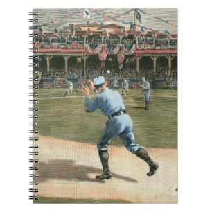 Caderno Espiral Jogo da Liga Nacional de Basebol de 1886
