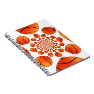 Caderno Espiral Jogo de Basquete dos Campeões: Court Vision Kaleid