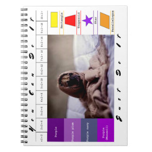 Caderno Espiral Jogo educativo de cachorro engraçado