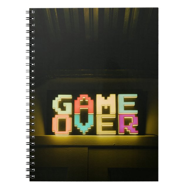 Caderno Espiral Jogo Sobre As Artes Simples De Pixel De Artes Simp (Frente)