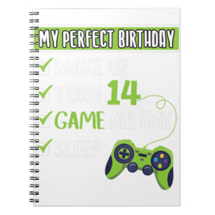 Caderno Espiral Jogos Perfeitos Para 14 De Jogadores De Aniversári