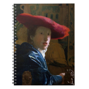 Caderno Espiral Johannes Vermeer - Rapariga com Chapéu Vermelho