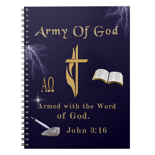 Caderno Espiral John 3:16 (Frente)