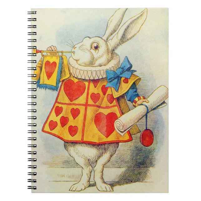 Caderno Espiral John Tenniel | Coelho Branco (Frente)