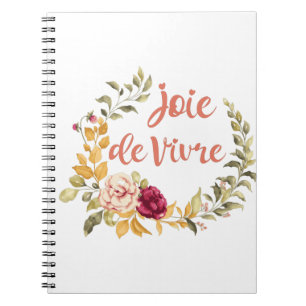 Caderno Espiral Joie de Vivre French Say