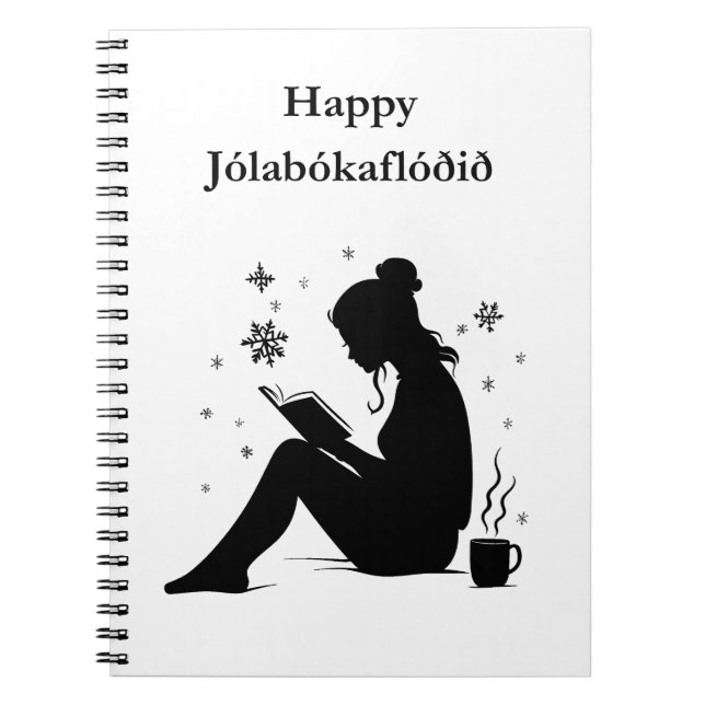 Caderno Espiral Jolabokaflod - Inundação do Livro da Islândia (Frente)