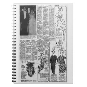 Caderno Espiral Jornal americano Kennedy 1963