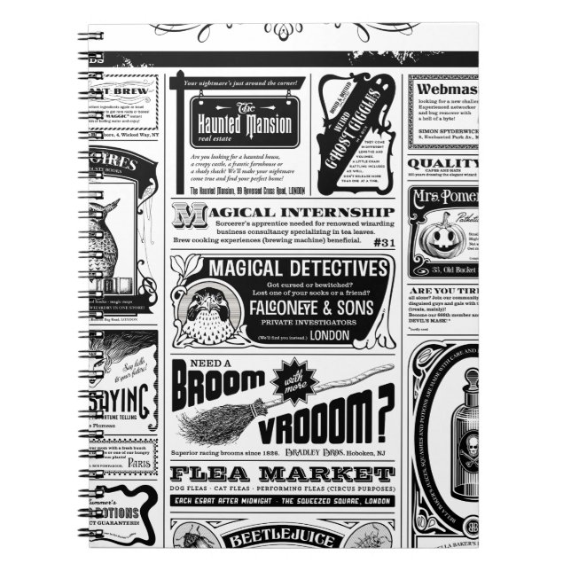 Caderno Espiral jornal assustador (Frente)