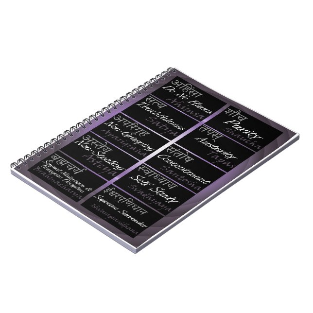 Caderno Espiral Jornal de Yamas & de Niyamas (Left Side)