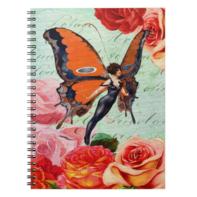 Caderno Espiral Jornal Flapper Butterfly (Frente)