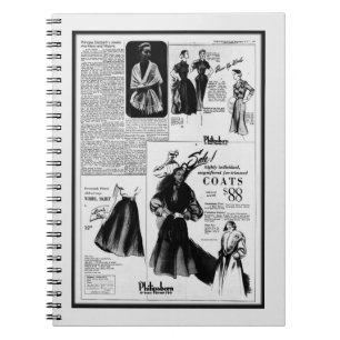 Caderno Espiral Jornal Vintage de 26 de outubro de 1951