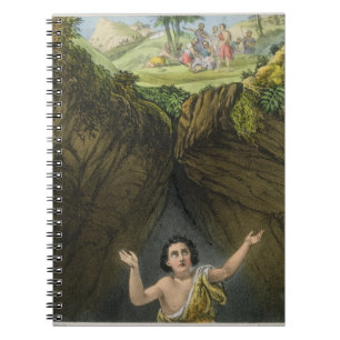 Caderno Espiral Joseph moldou no poço por seus irmãos, de um b