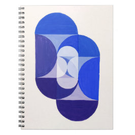 Caderno Espiral Joseph Schillinger Key Blue. Abstrato geométrico