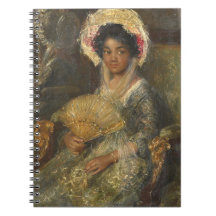 Jovem mulher com fã Isabella Simon Maris Art