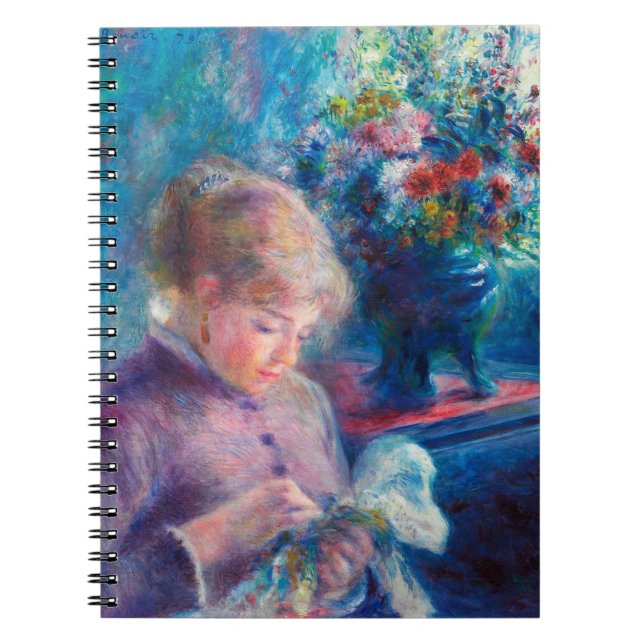 Caderno Espiral Jovem Vedando por Pierre-Auguste Renoir (Frente)