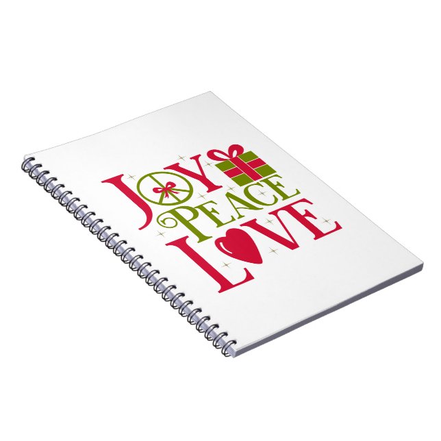 Caderno Espiral Joy Peace Love (Lado Direito)