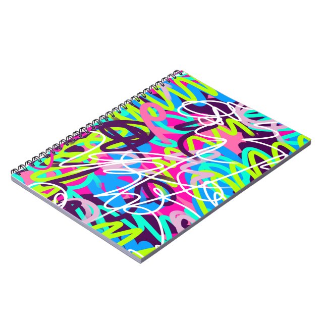 Caderno Espiral Joyful Colors Modern Abstrato (Left Side)