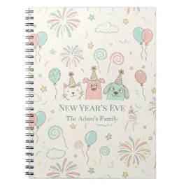 Caderno Espiral Joyful New Year’s Eve Party 2026