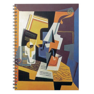 Caderno Espiral Juan Gris - Violino e Copo - Arte Abstrata