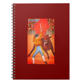 Caderno Espiral Juarez, MX Manto do Toureiro com Touro em Investid