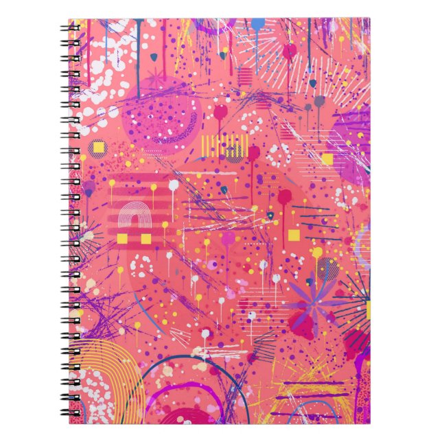 Caderno Espiral Jubilation: Arte Maximalista (Frente)