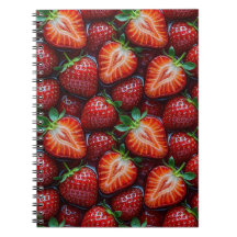 Juicy Fresh Red Strawberries Summer Fruit Pattern