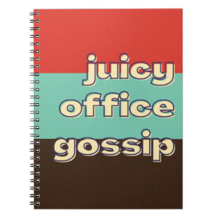 Caderno Espiral Juicy Office Gossip Funny Workplace Team 