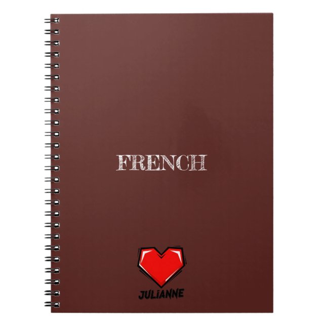 Caderno Espiral Julianne Heart Brown (Frente)