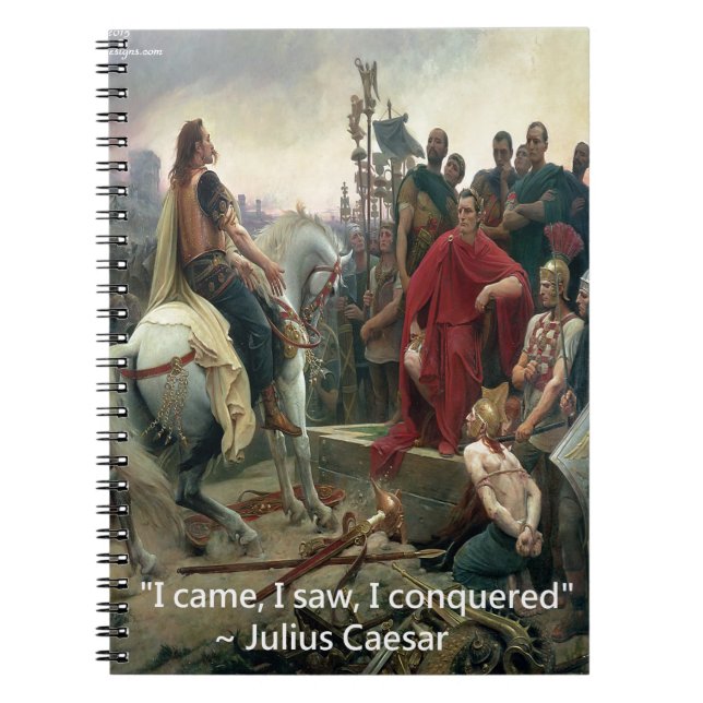 Caderno Espiral Júlio César Eu Vim Eu Vi Eu Conquistei (Frente)