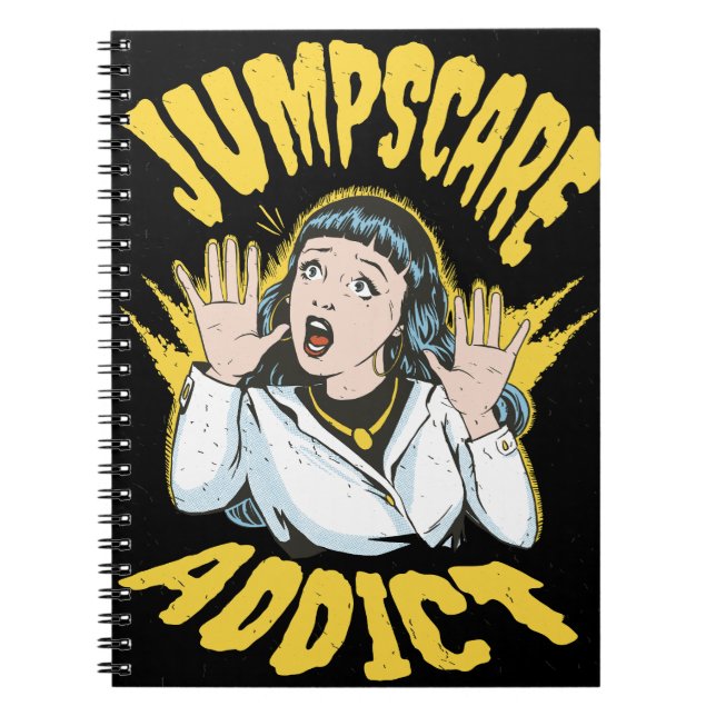 Caderno Espiral  Jumpscare Addict  (Frente)