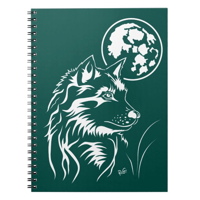 Caderno Espiral junger träumender Wolf Notizheft (Frente)