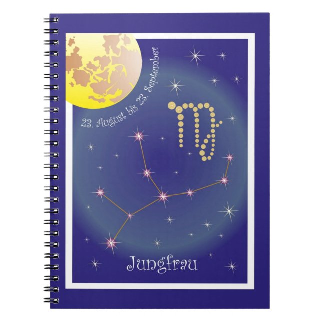 Caderno Espiral Jungfrau 23. Agosto bis 23. Setembro Notizheft (Frente)
