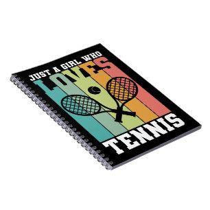 Caderno Espiral Just a girl who loves Tennis Tennis Player Gifts