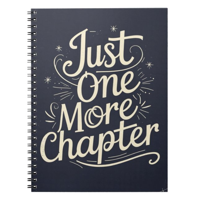 Caderno Espiral Just One More Chapter – Book Lover Reading (Frente)