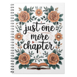 Caderno Espiral Just One More Chapter – Floral Book Lover
