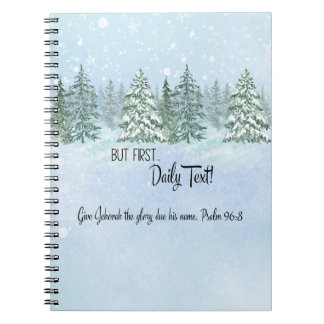 Caderno Espiral JW "mas primeiro, Daily Text!" Notebook para irmão