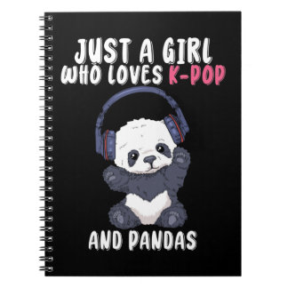 Caderno Espiral K Pop dá presentes garotas mulheres música Panda P